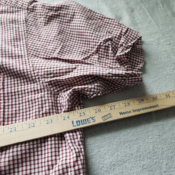 Ralph Lauren Jeans Shirt Mens XL Red Plaid Short Sleeve Button Down Cotton - Picture 8 of 11